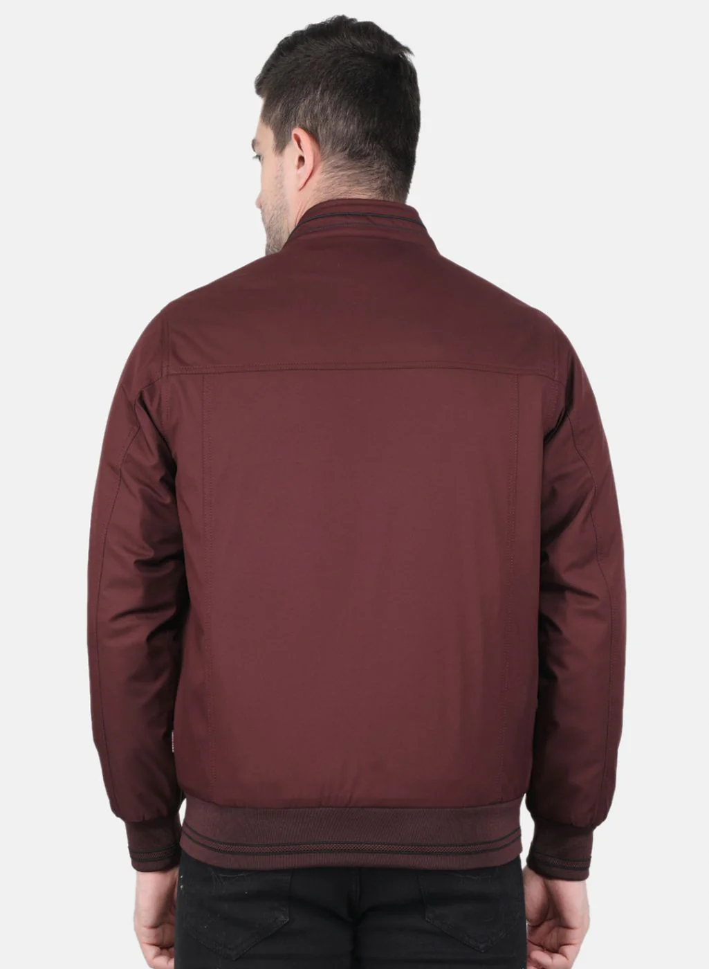 Men Brown Solid Jacket - Image 3