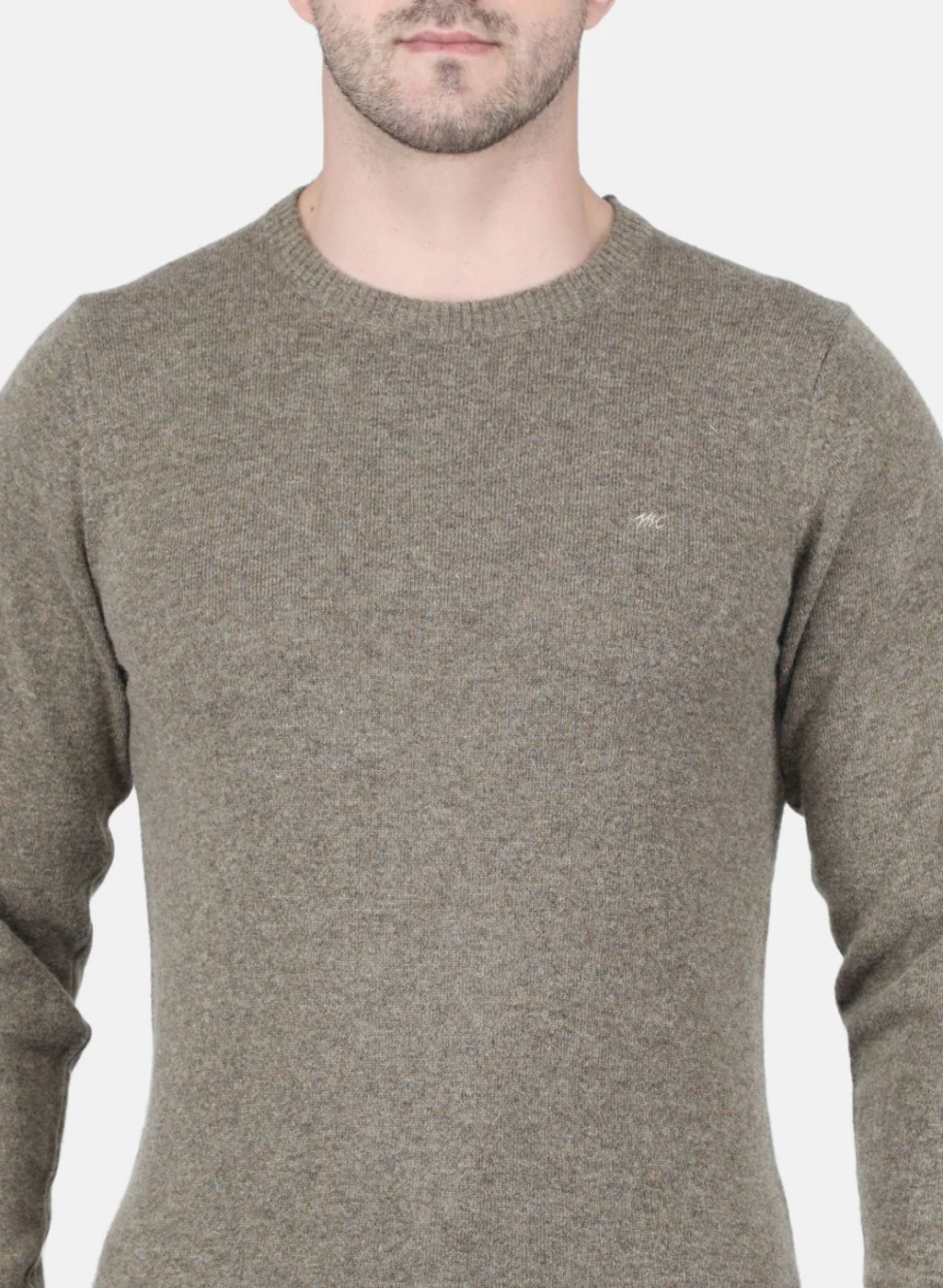 Men Brown Solid Pullover - Image 5