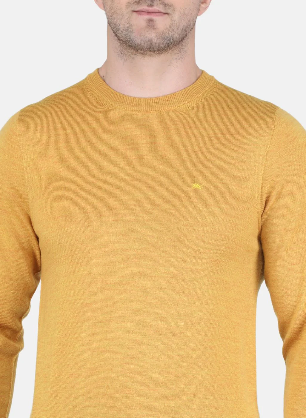Men Brown Solid Pullover - Image 5