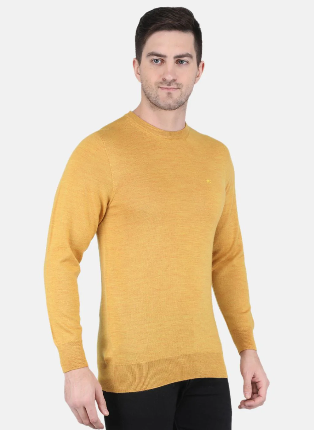 Men Brown Solid Pullover - Image 6