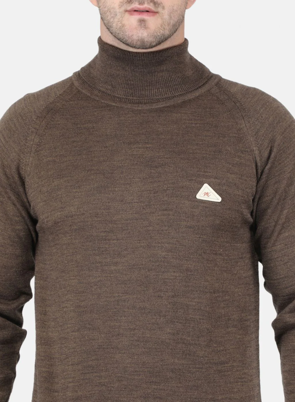 Men Brown Solid Pullover - Image 5