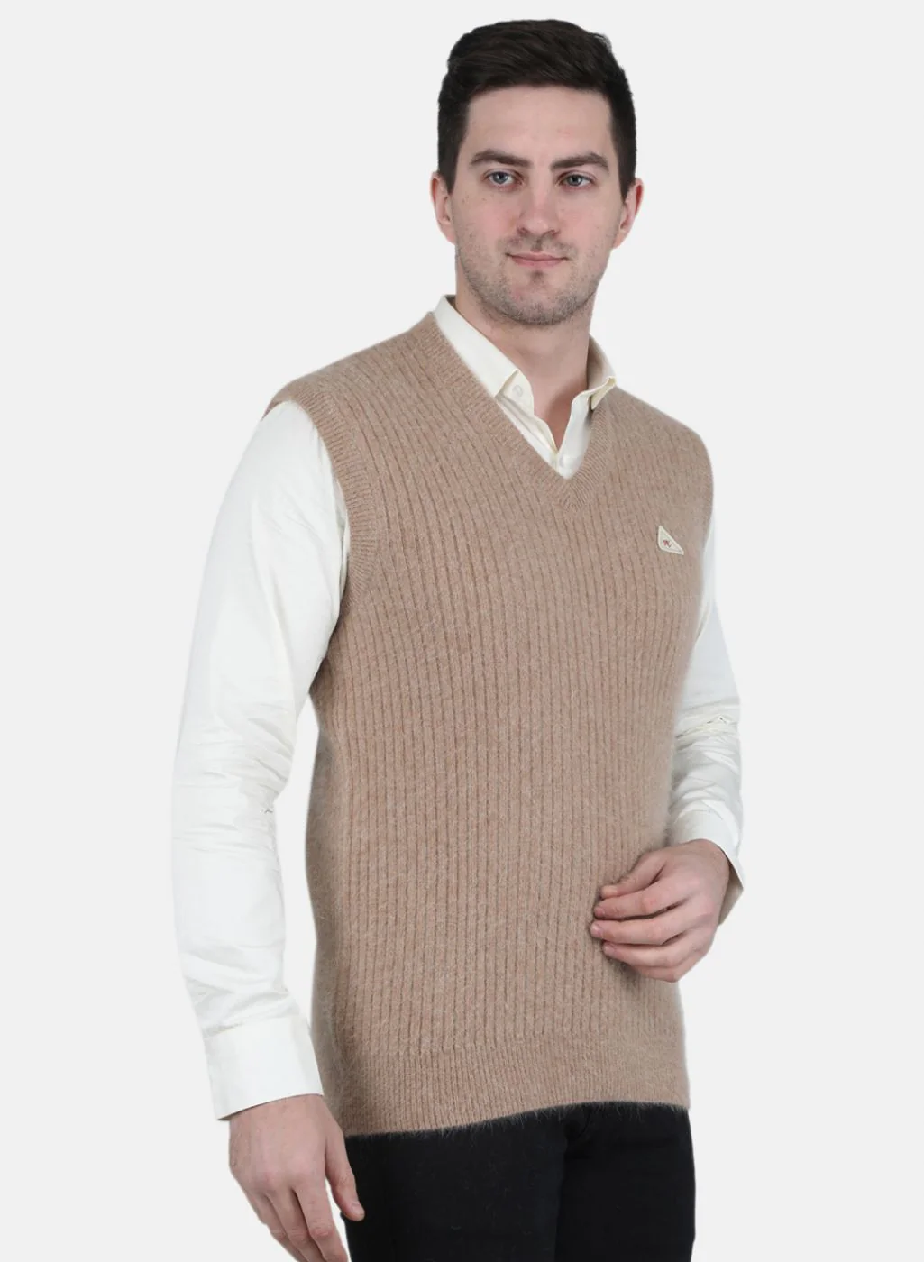 Men Brown Solid Sweater - Image 6