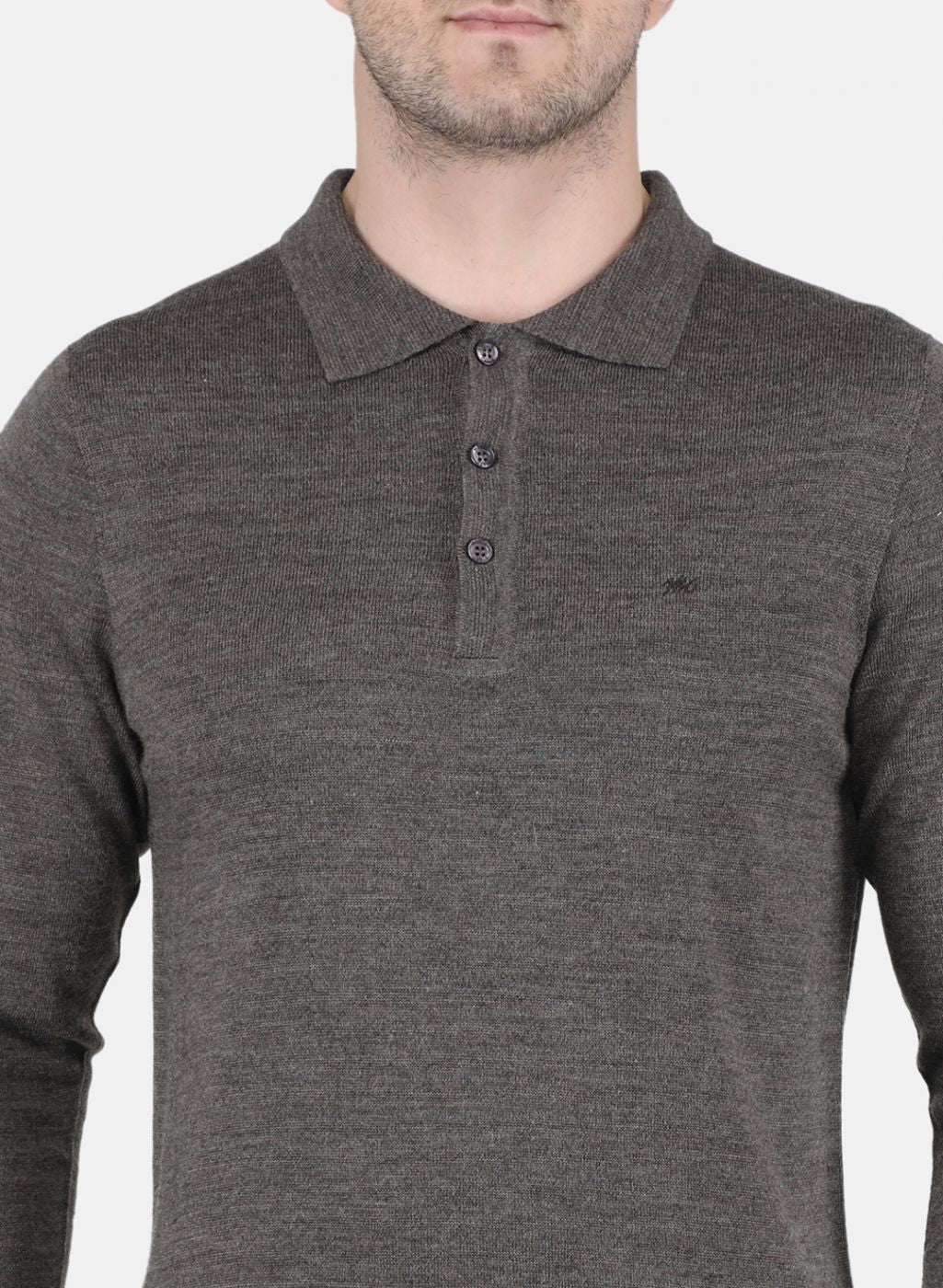 Men Brown Solid T-Shirt - Image 5