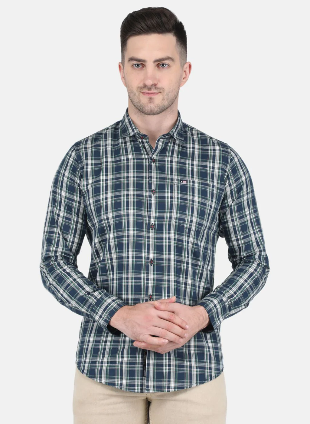 Men Green Printed Shirt
