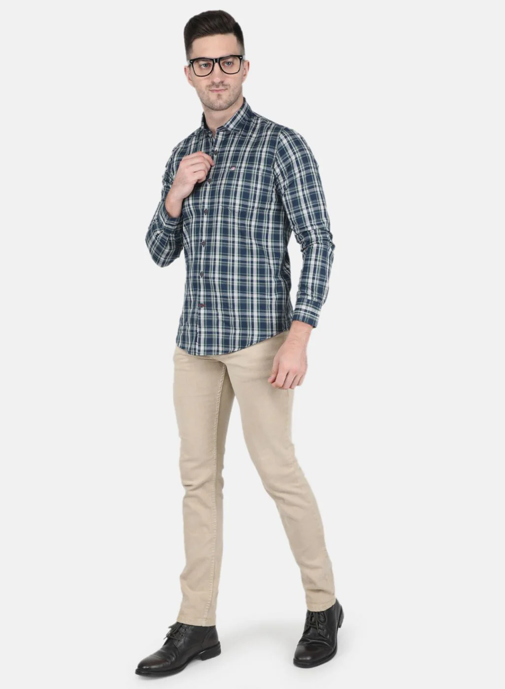 Men Green Printed Shirt - Image 4