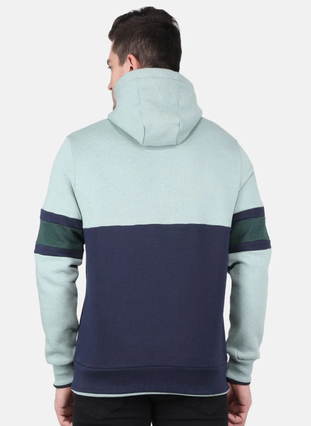 Men Green Printed Sweatshirt - Image 4