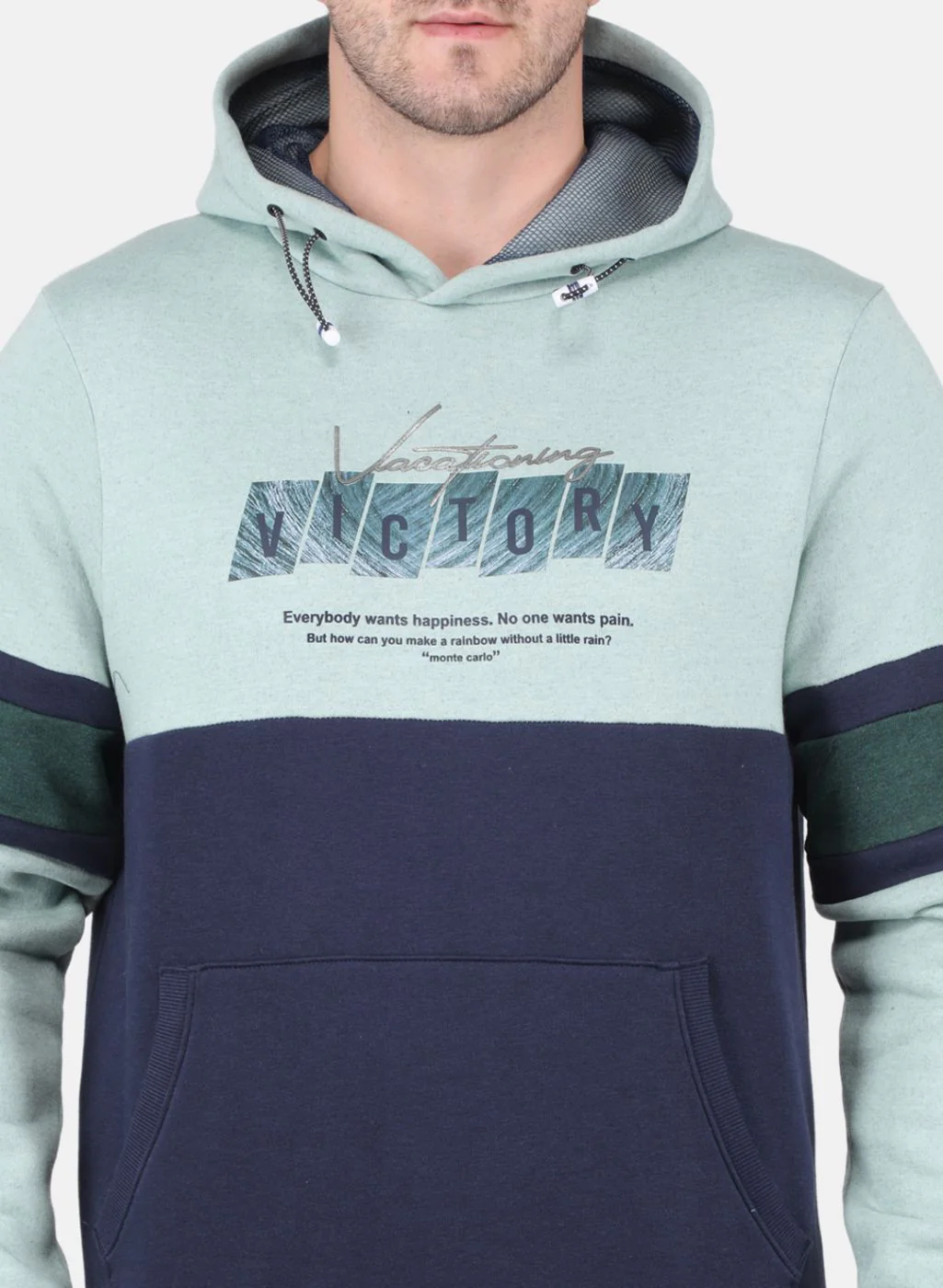 Men Green Printed Sweatshirt - Image 6