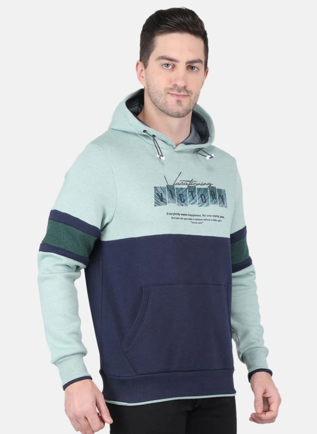 Men Green Printed Sweatshirt - Image 7