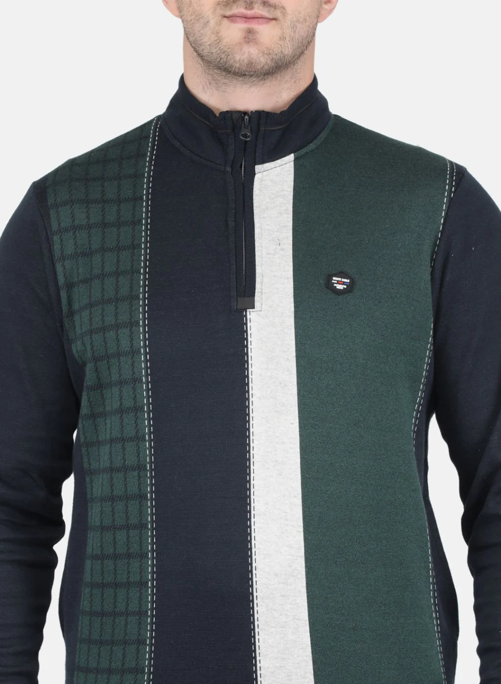 Men Green Printed Sweatshirt - Image 5