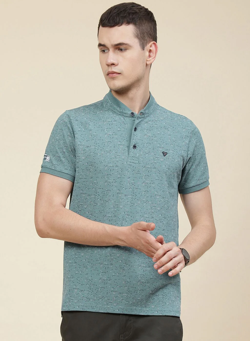 Men Green Printed T-Shirt