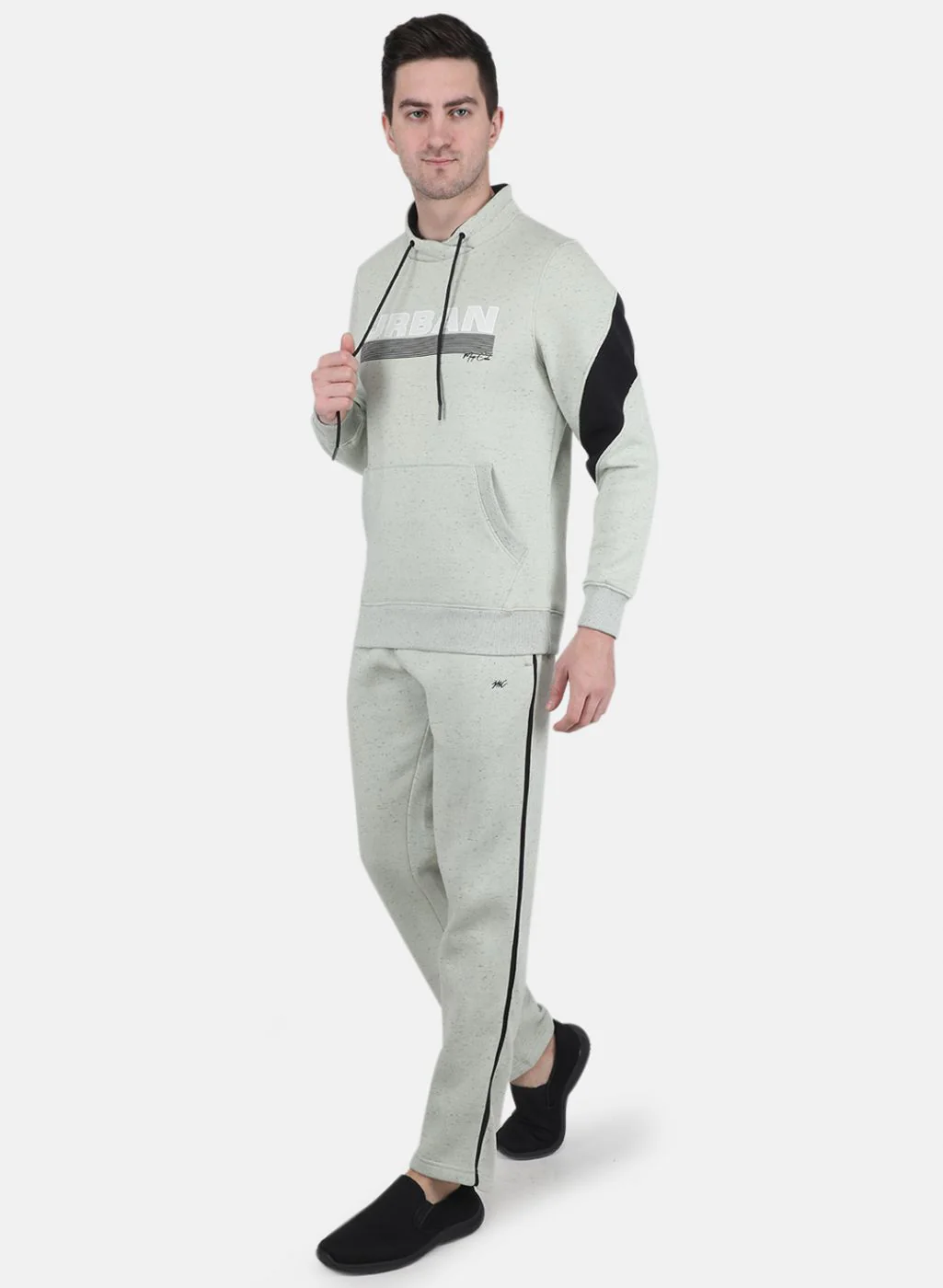 Men Green Printed Tracksuit - Image 2