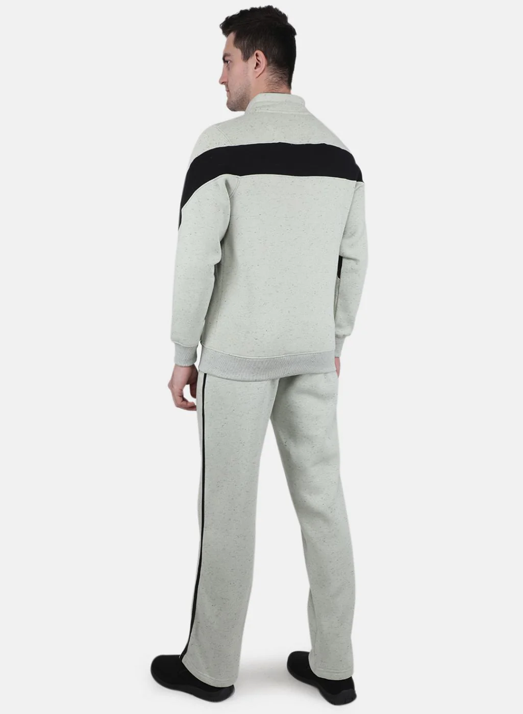 Men Green Printed Tracksuit - Image 3