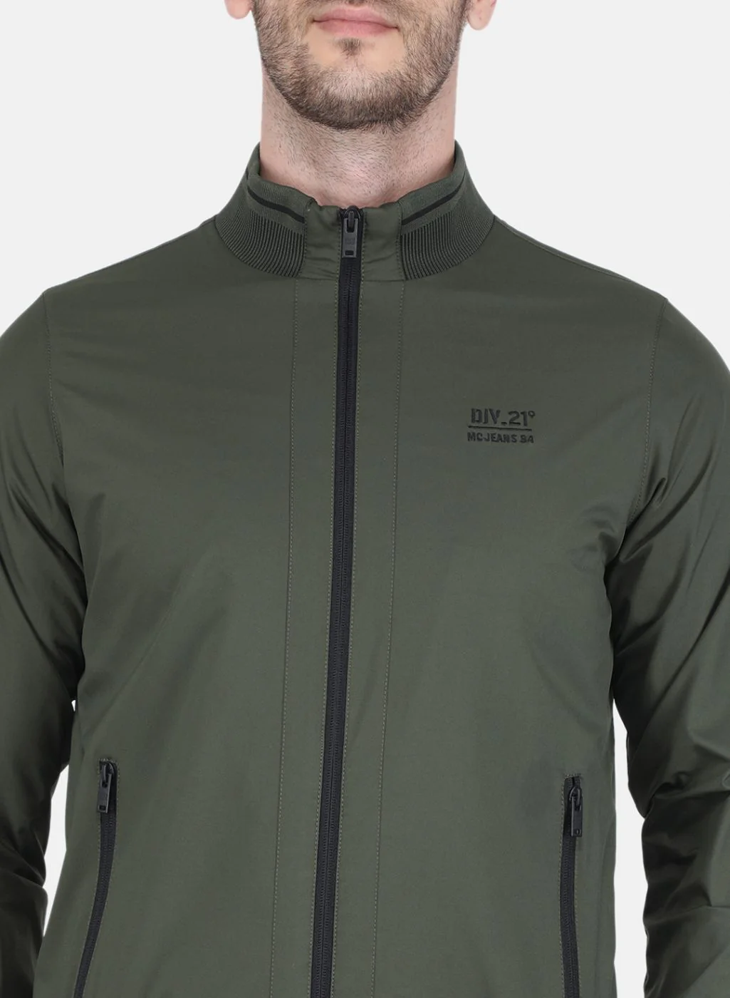 Men Green Solid Jacket - Image 5