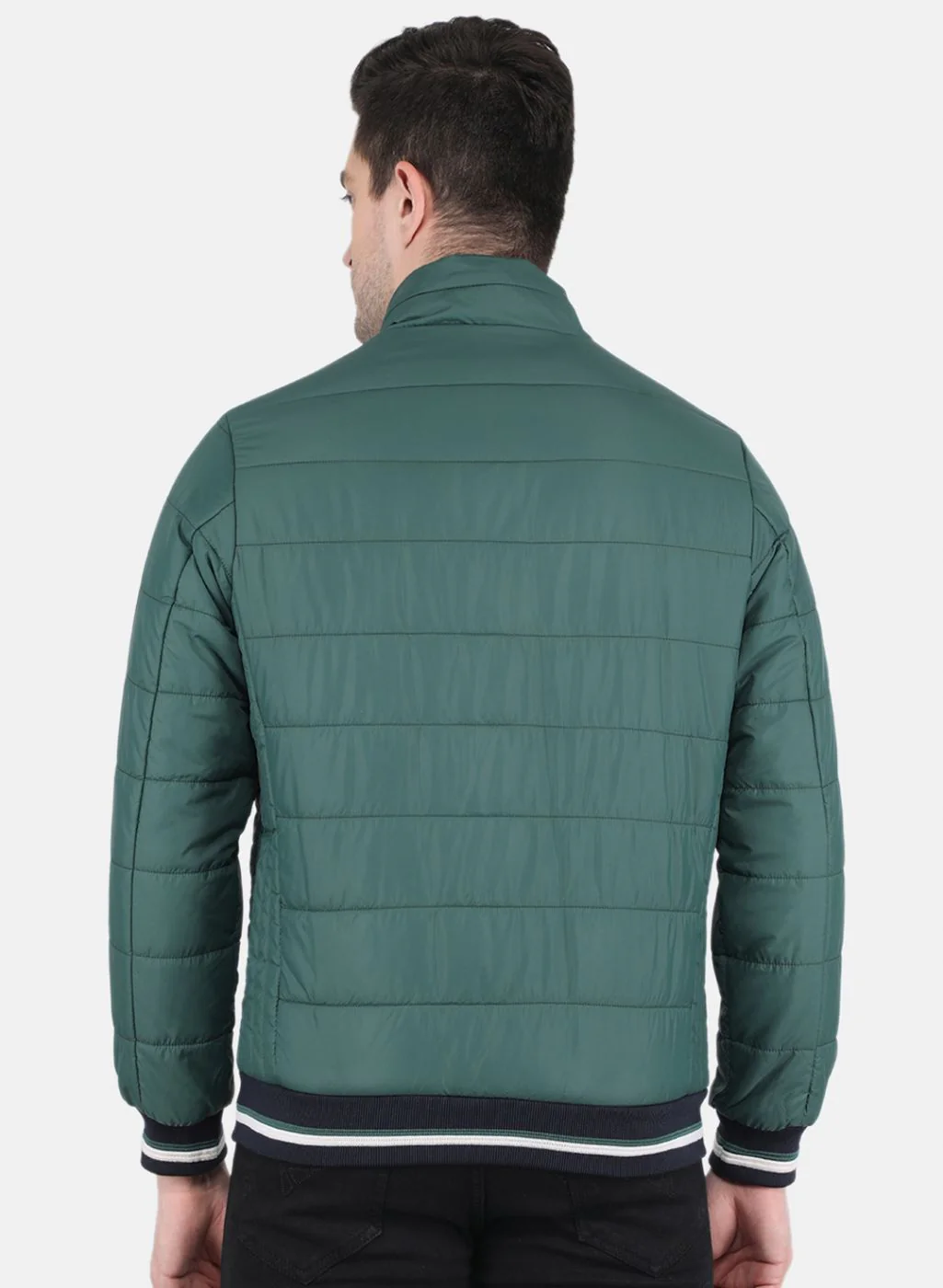 Men Green Solid Jacket - Image 3
