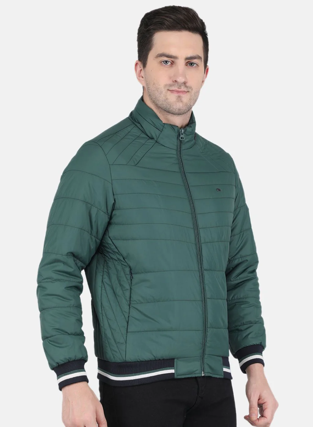 Men Green Solid Jacket - Image 6