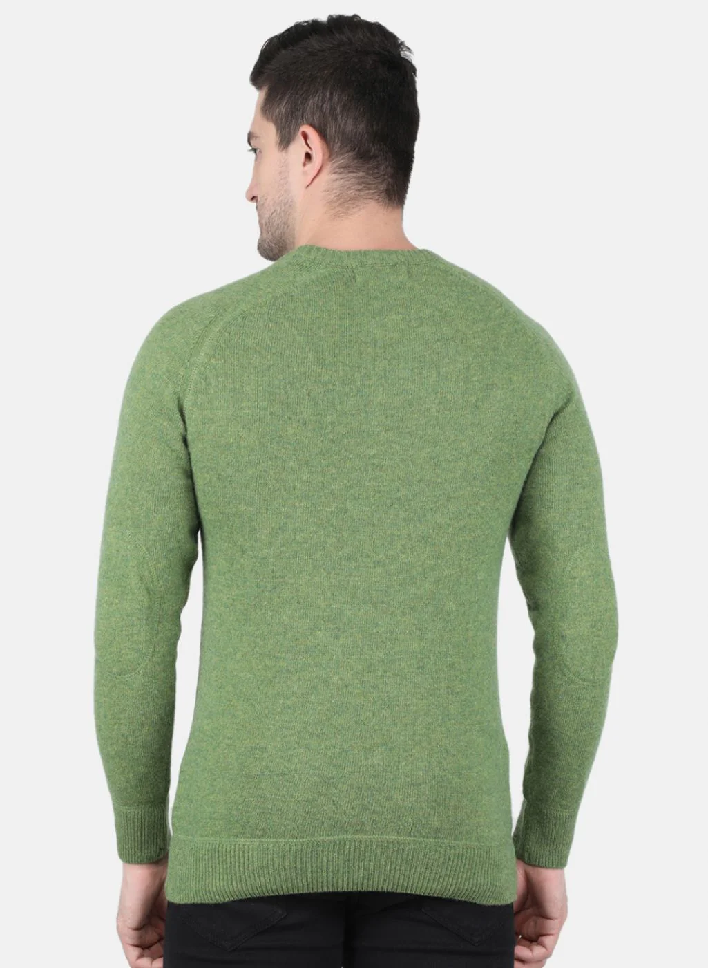 Men Green Solid Pullover - Image 3