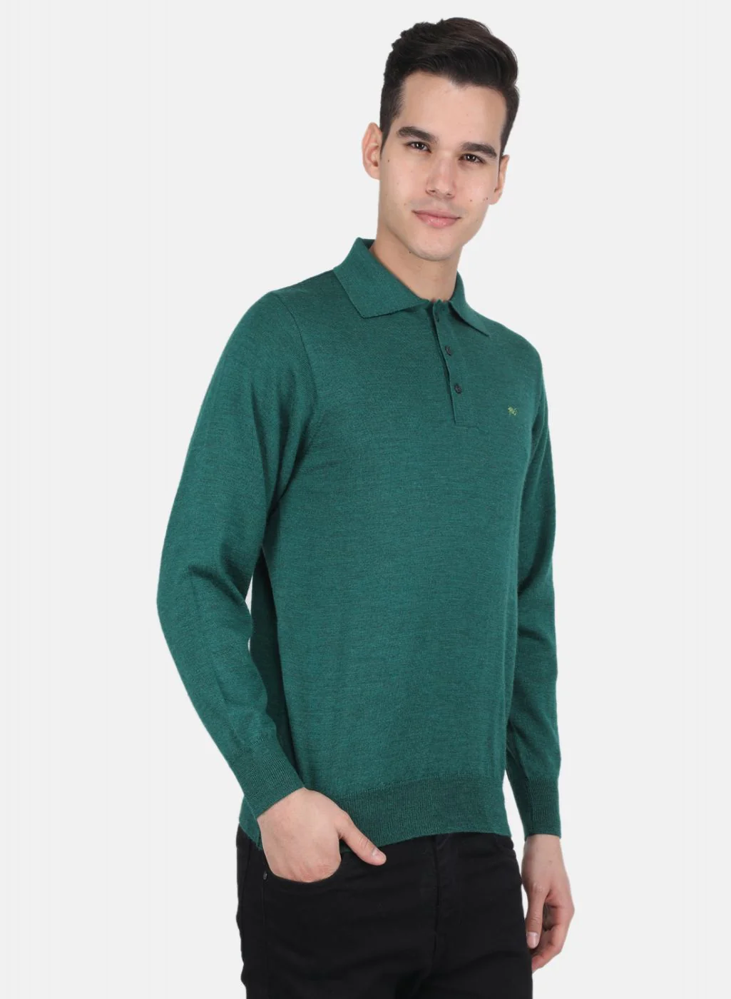 Men Green Solid T-Shirt - Image 6