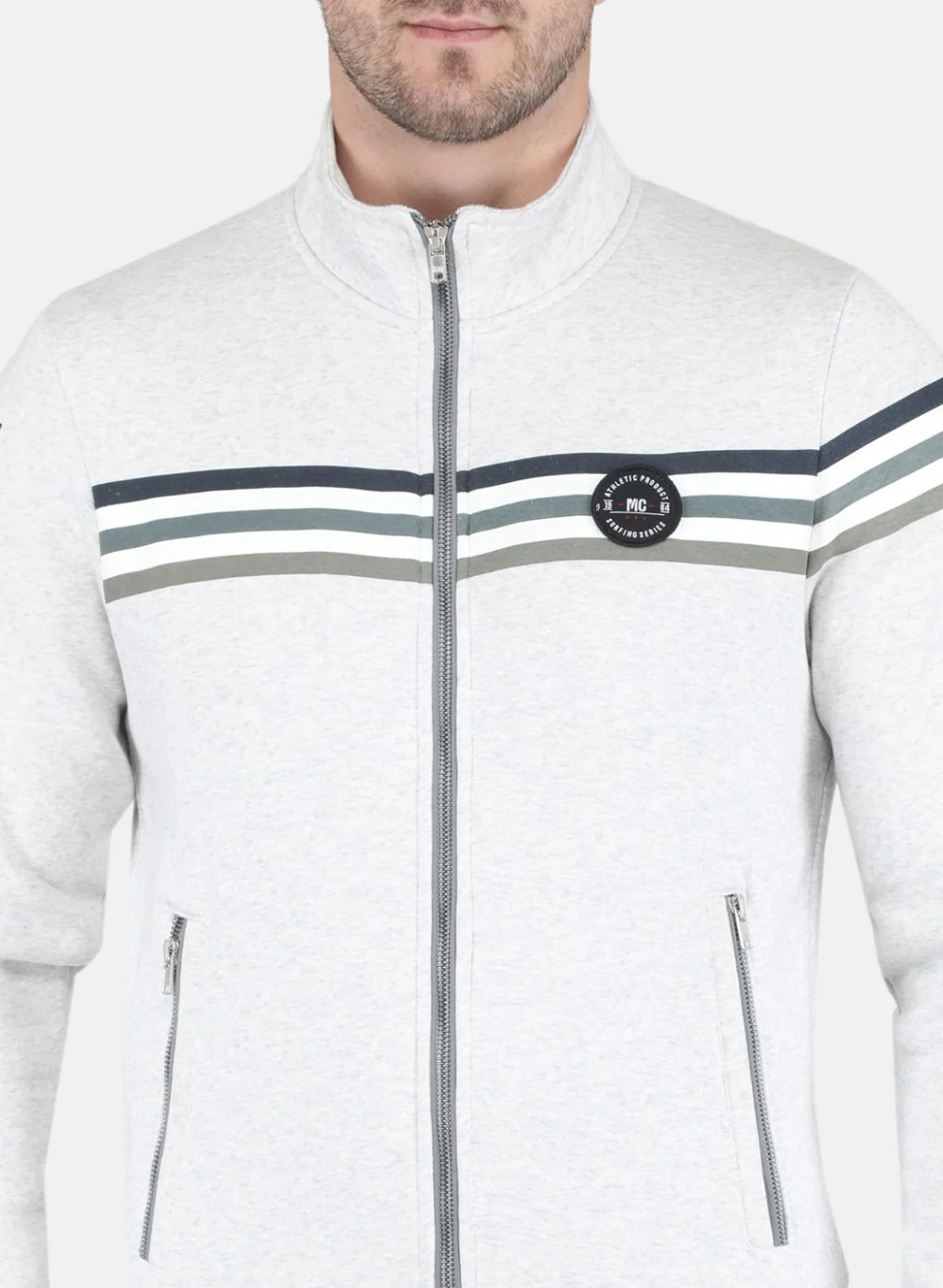 Men Grey Printed Sweatshirt - Image 5