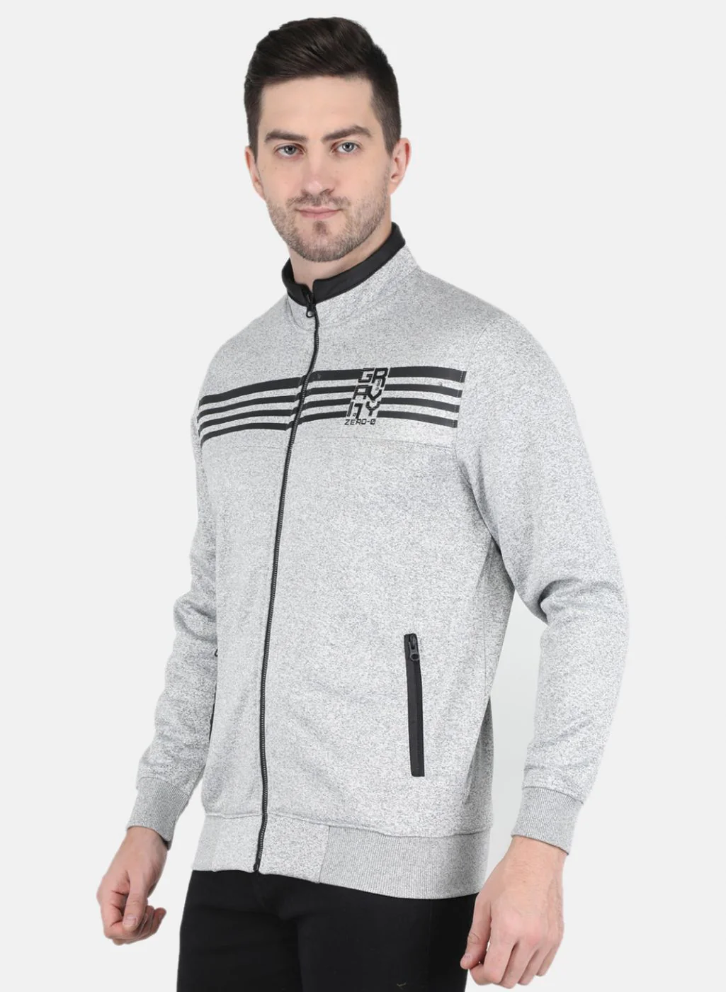 Men Grey Printed Sweatshirt - Image 2