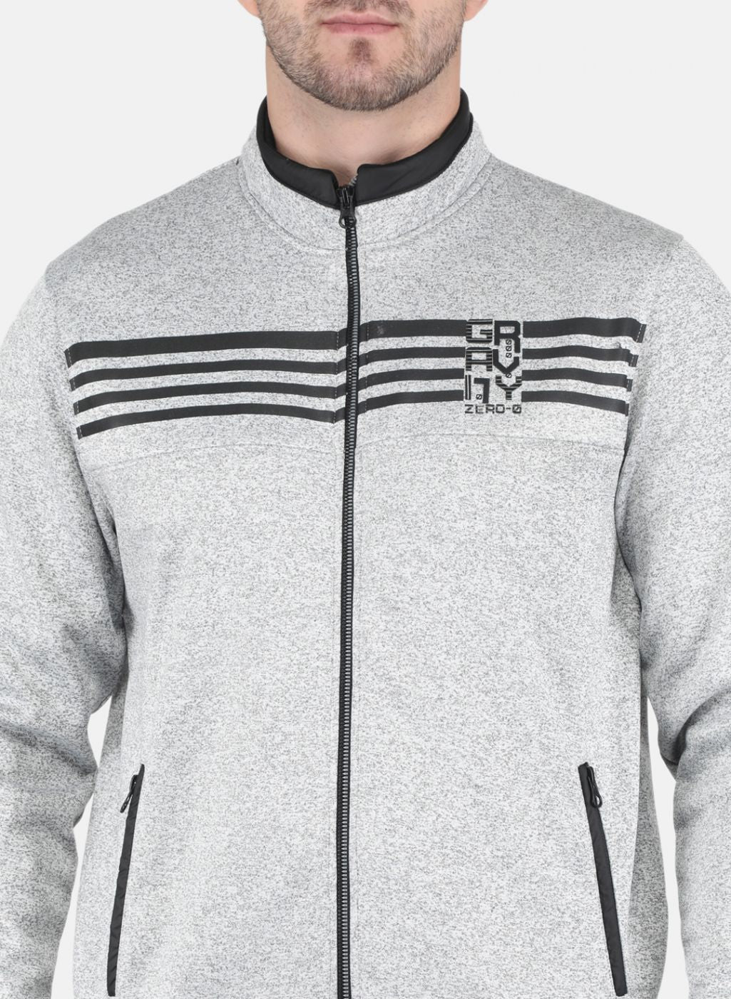 Men Grey Printed Sweatshirt - Image 5