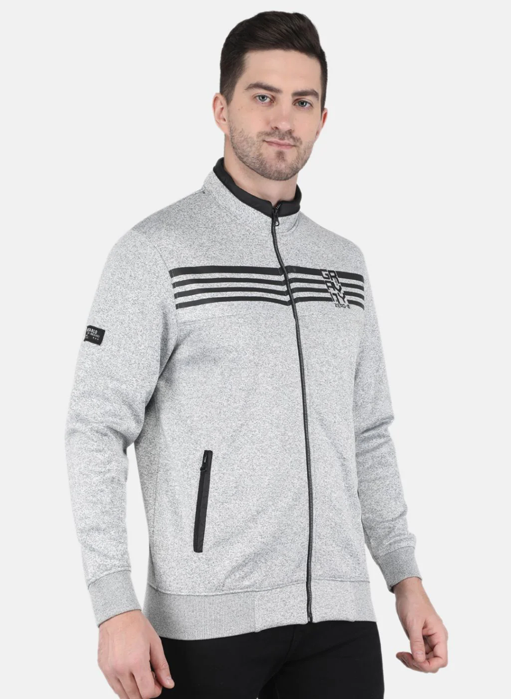 Men Grey Printed Sweatshirt - Image 6