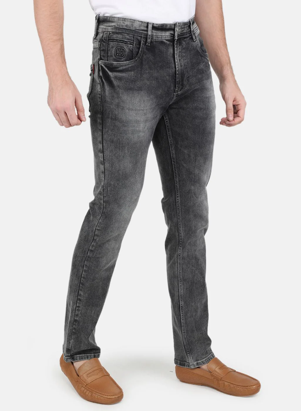 Men Grey Regular Fit Denim - Image 6