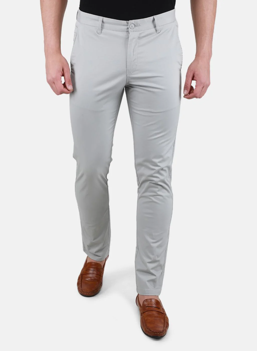 Men Grey Regular Fit Trouser