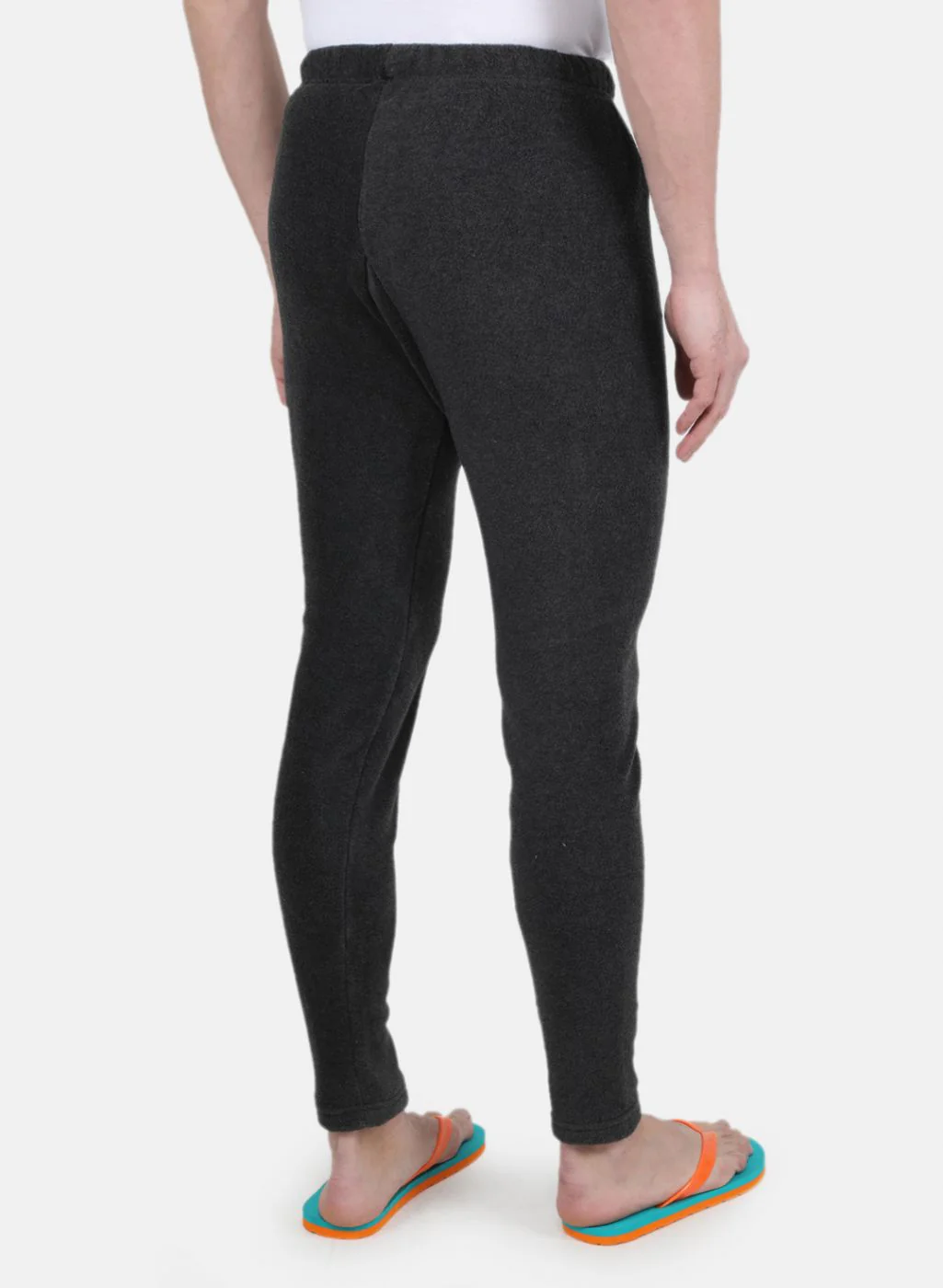 Men Grey Self Design Thermal Lower - Image 3