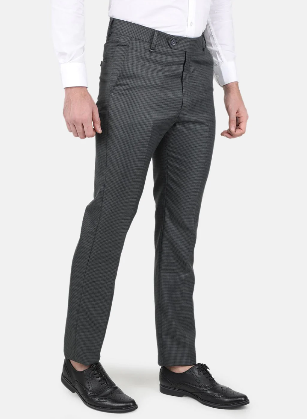 Men Grey Slim Fit Trouser - Image 6