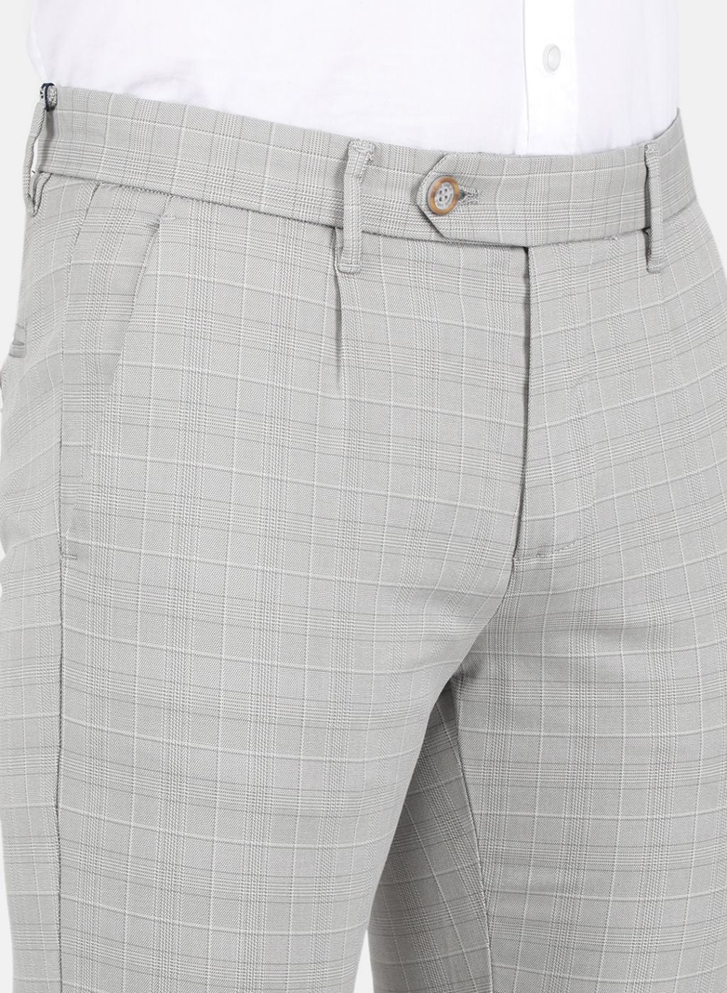 Men Grey Smart Fit Trouser - Image 5