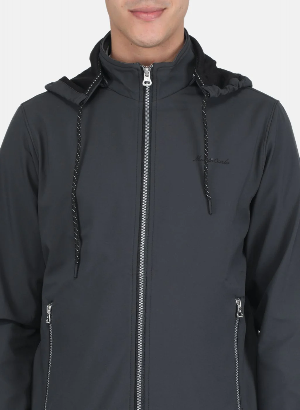 Men Grey Solid Jacket - Image 5