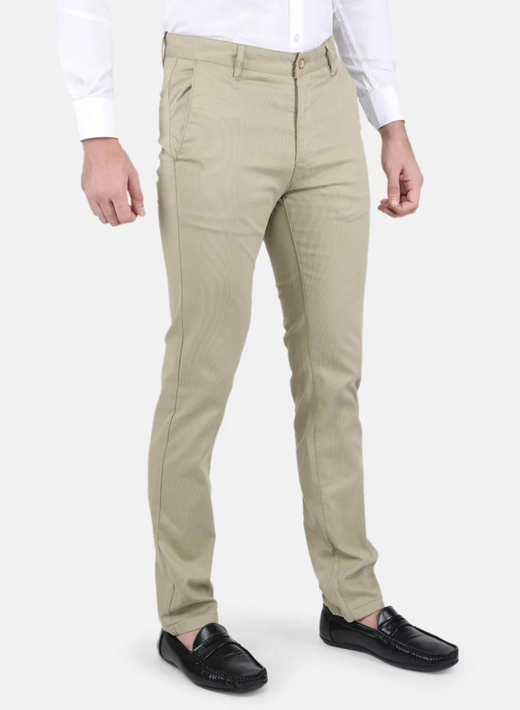 Men Khaki Smart Fit Trouser - Image 6