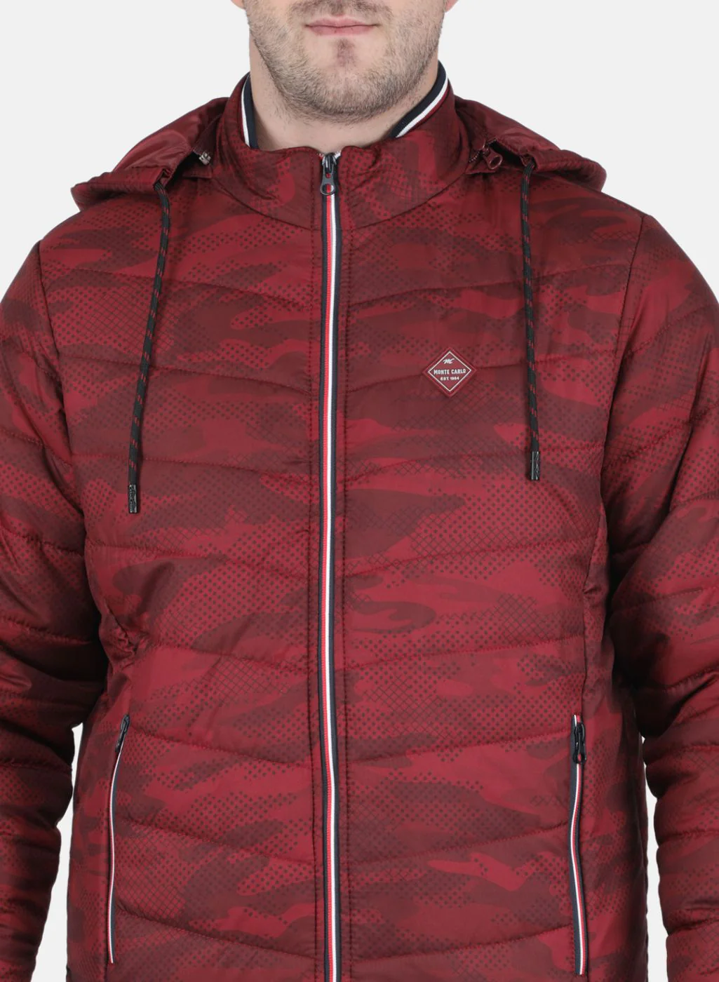 Men Maroon Printed Jacket - Image 5