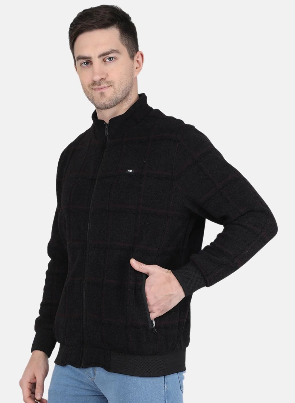 Men Maroon Printed Jacket - Image 2