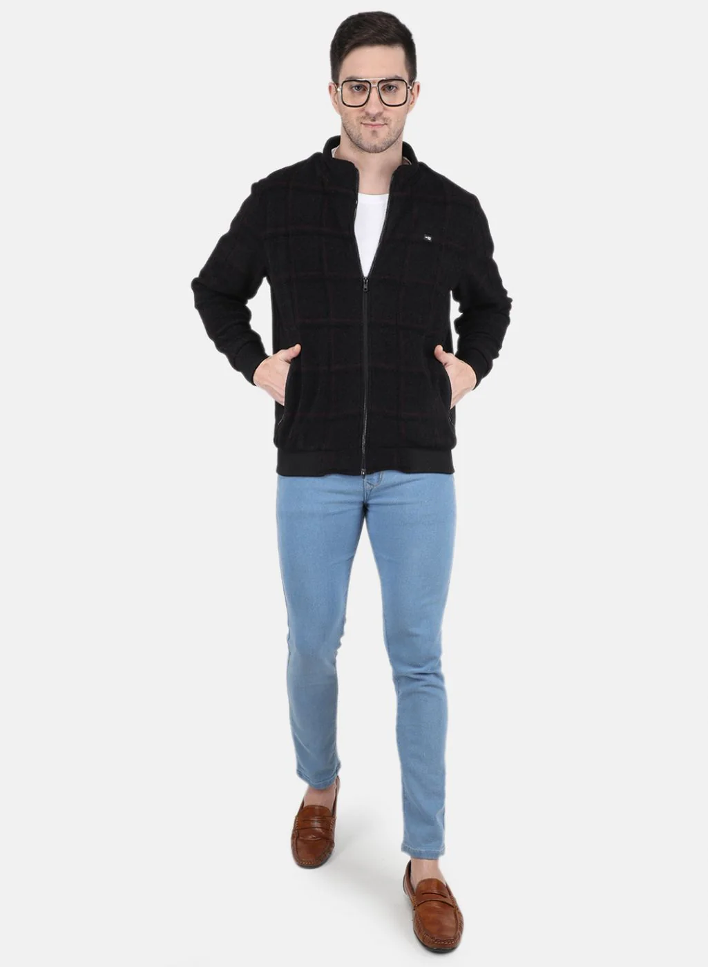 Men Maroon Printed Jacket - Image 4