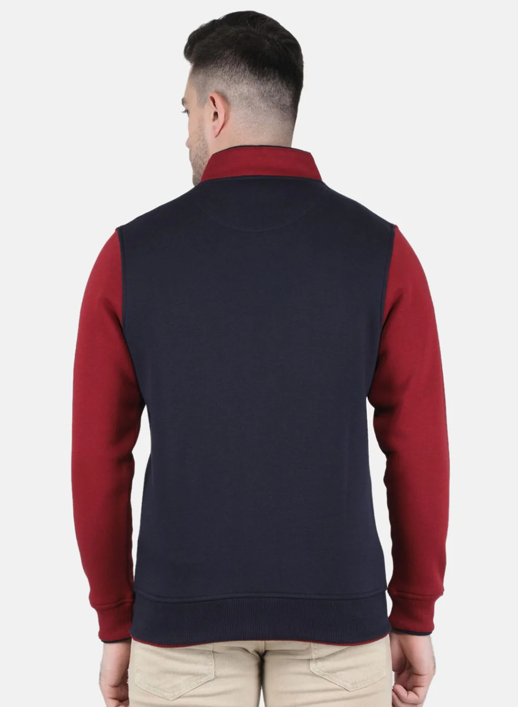 Men Maroon Printed Sweatshirt - Image 3