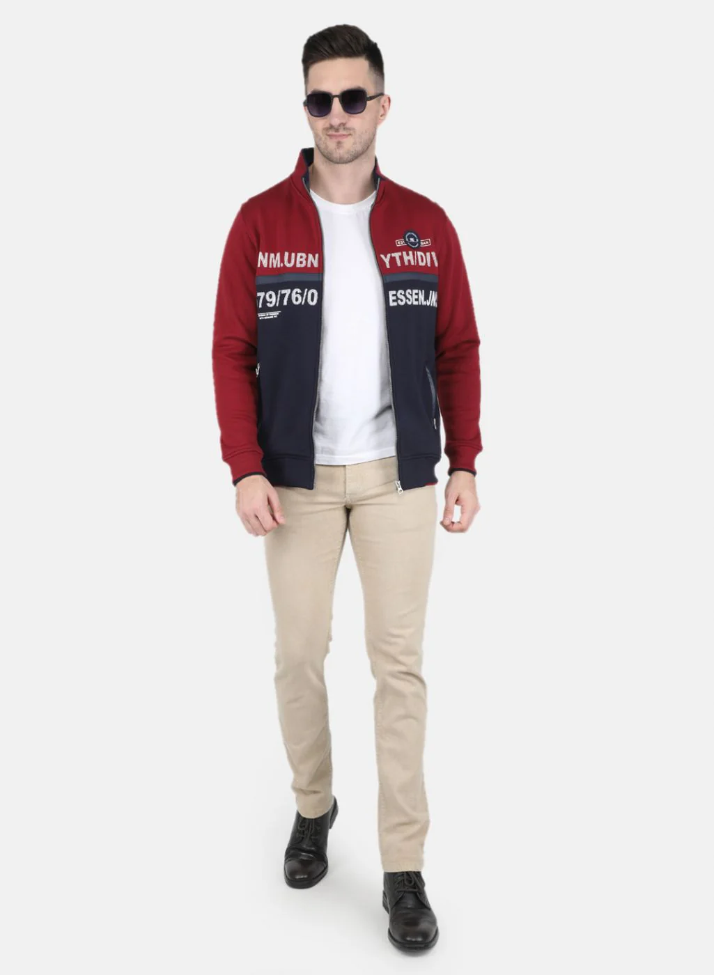 Men Maroon Printed Sweatshirt - Image 4