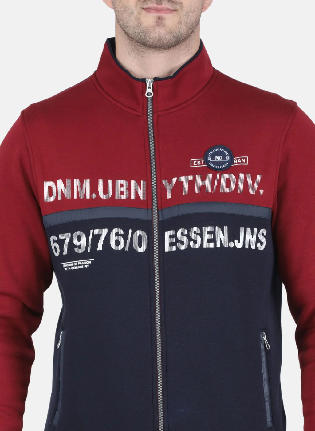 Men Maroon Printed Sweatshirt - Image 5