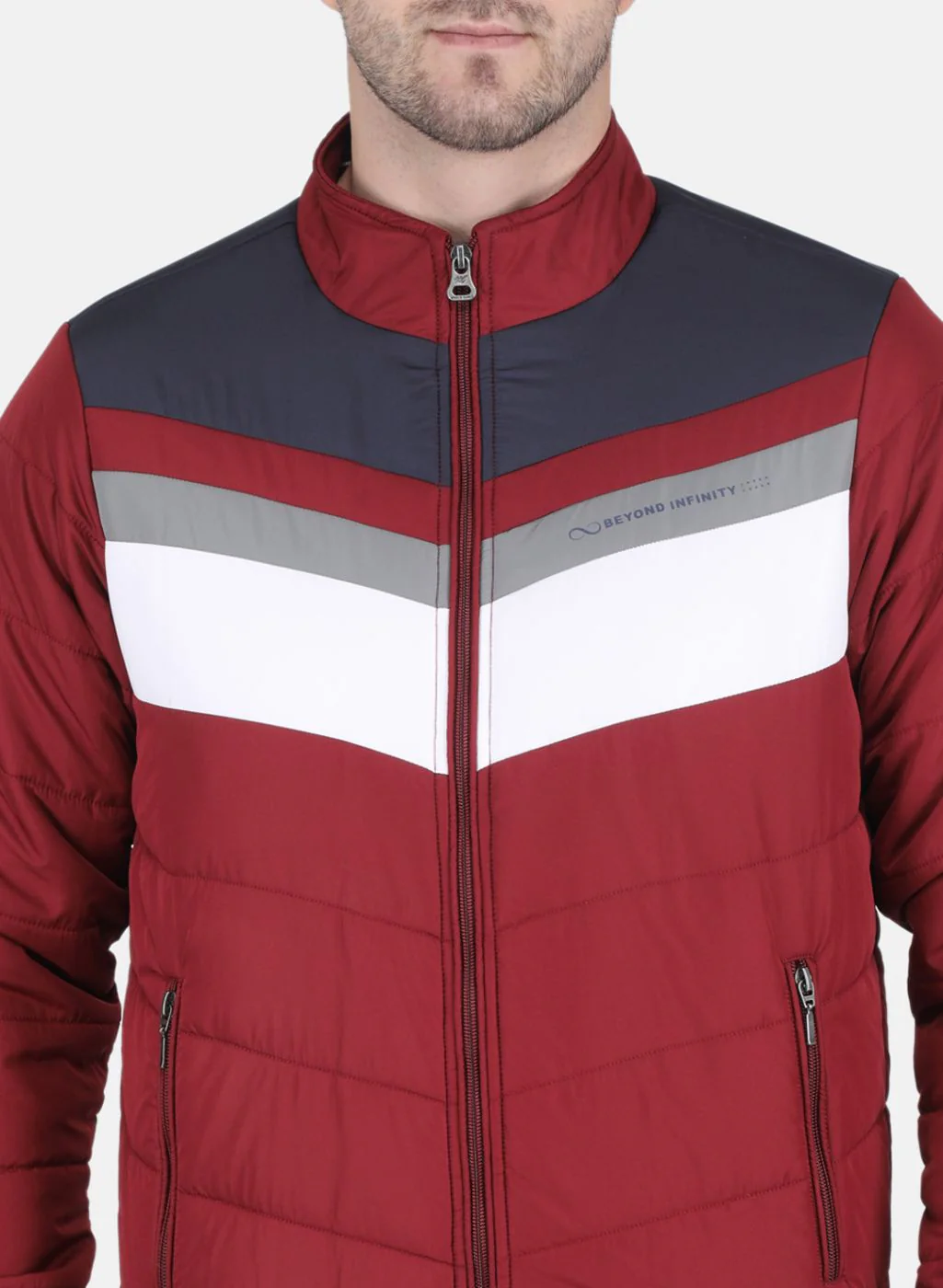 Men Maroon Solid Jacket - Image 5