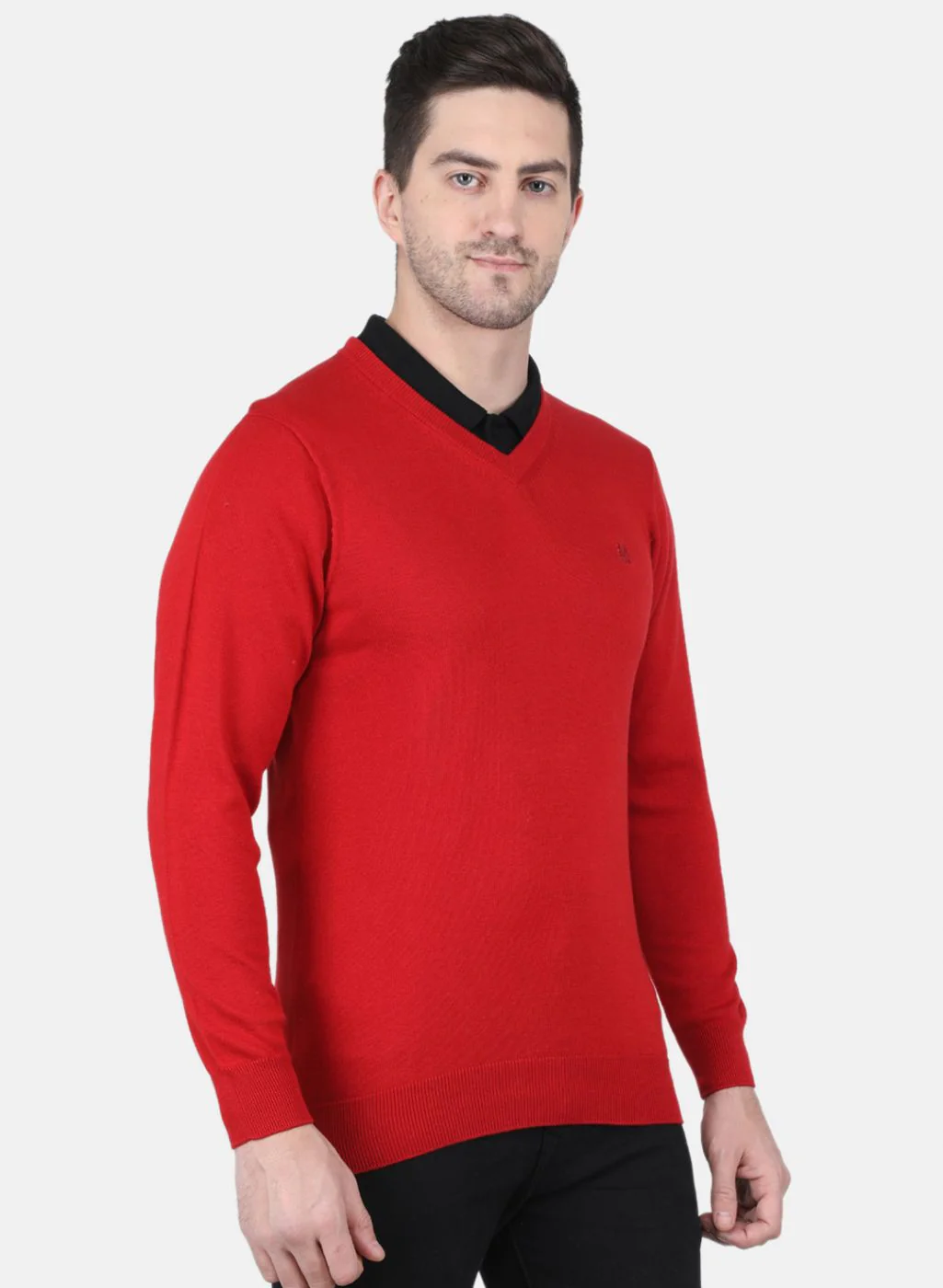 Men Maroon Solid Pullover - Image 6