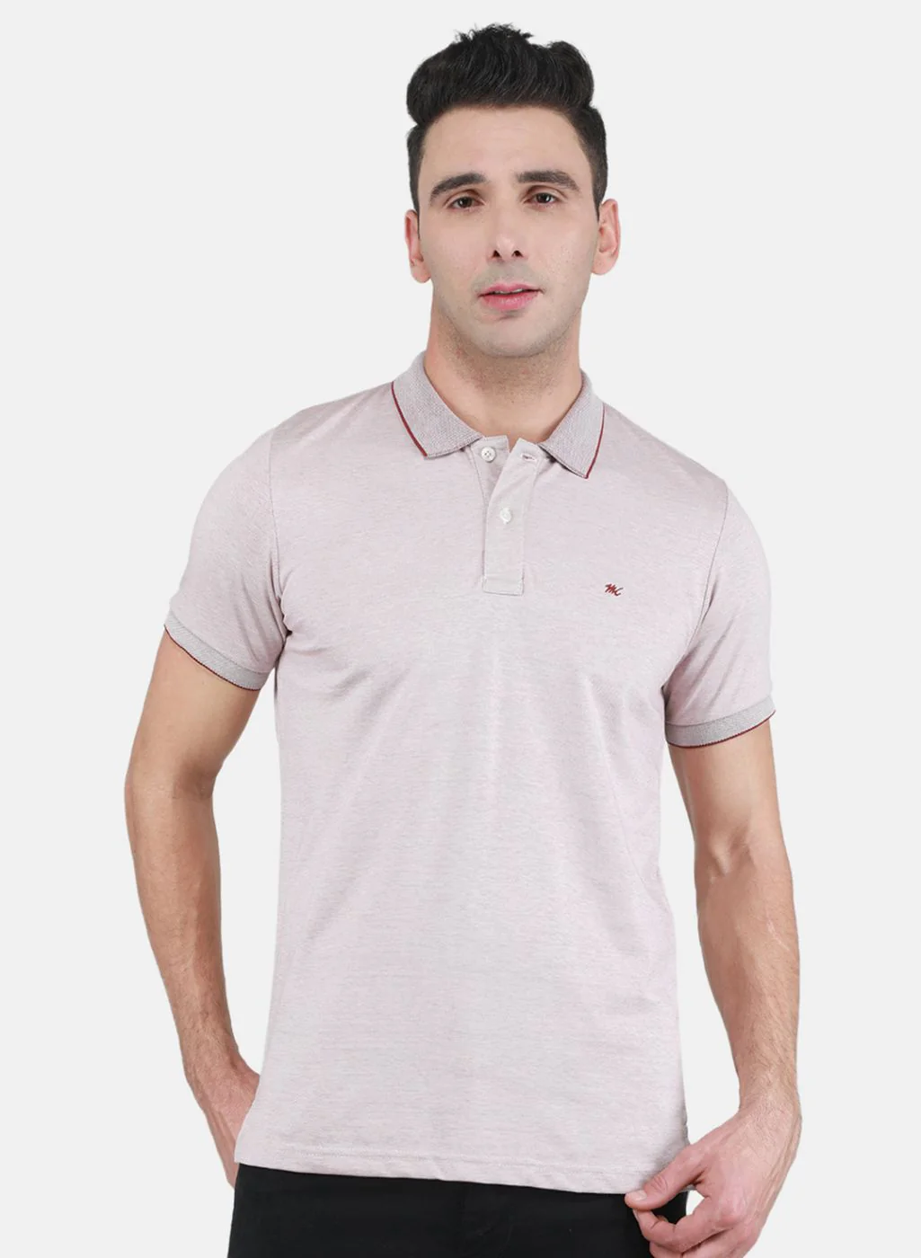Men Maroon Solid T-Shirt