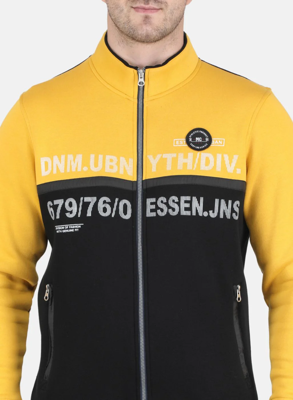 Men Mustard Printed Sweatshirt - Image 5
