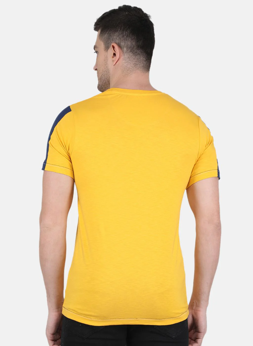 Men Mustard Stripe T-Shirt - Image 3