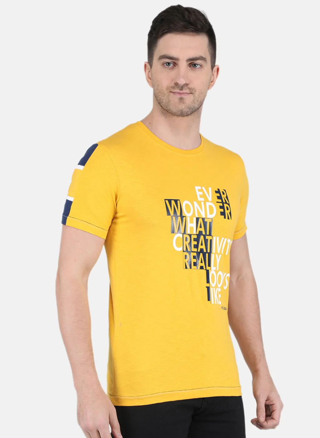 Men Mustard Stripe T-Shirt - Image 6