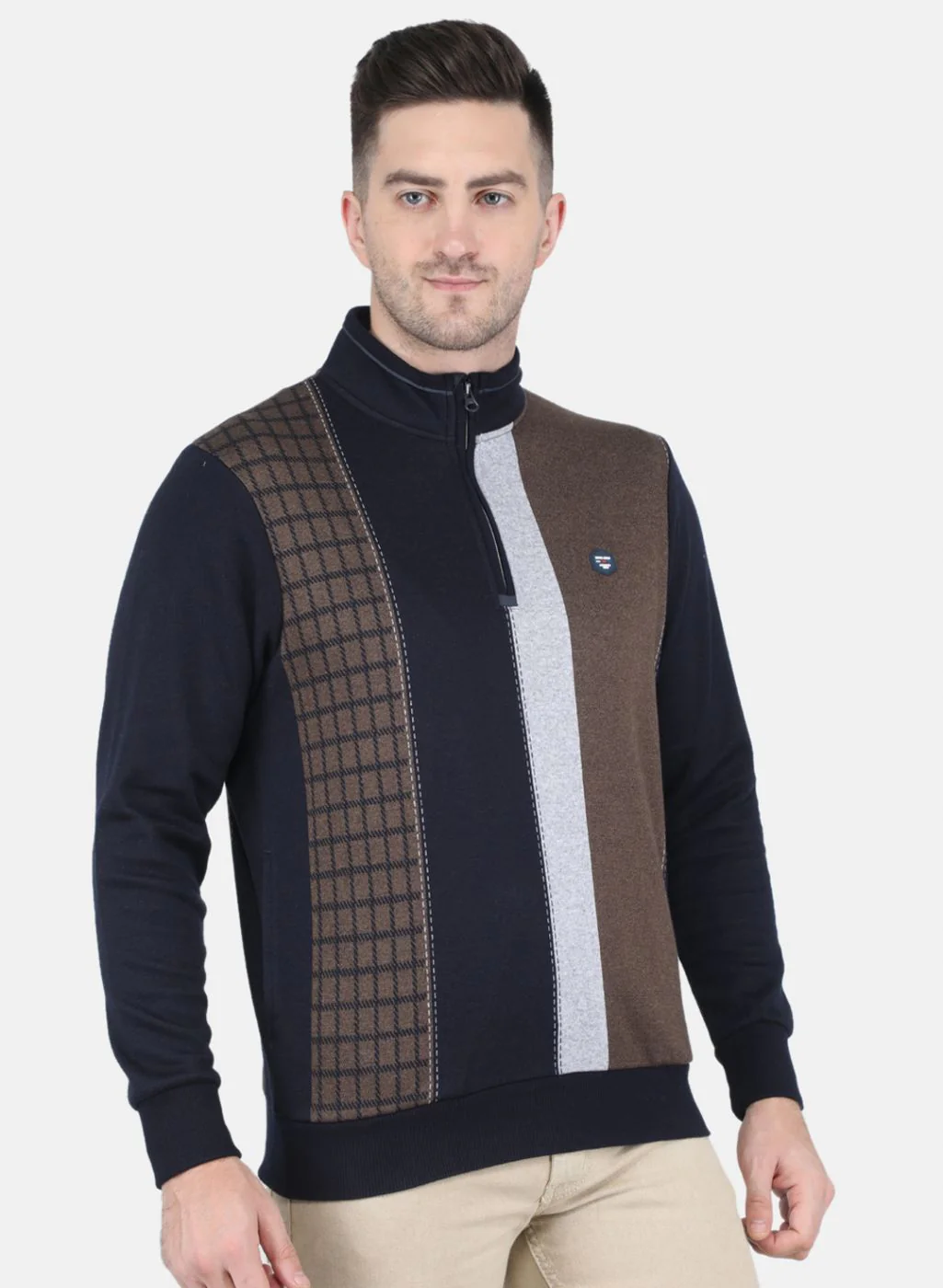 Men NAvy Blue Printed Sweatshirt - Image 6