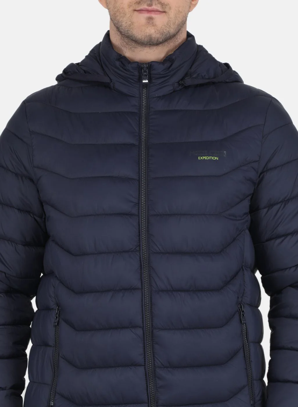 Men NAvy Blue Solid Heating Jacket - Image 5