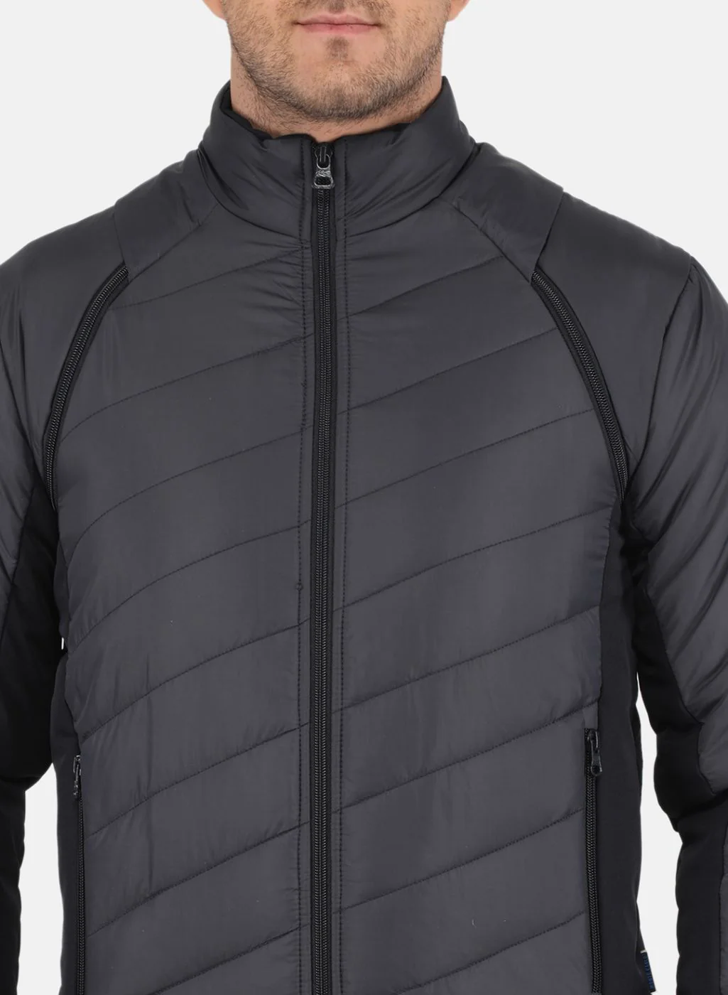 Men NAvy Blue Solid Jacket - Image 5