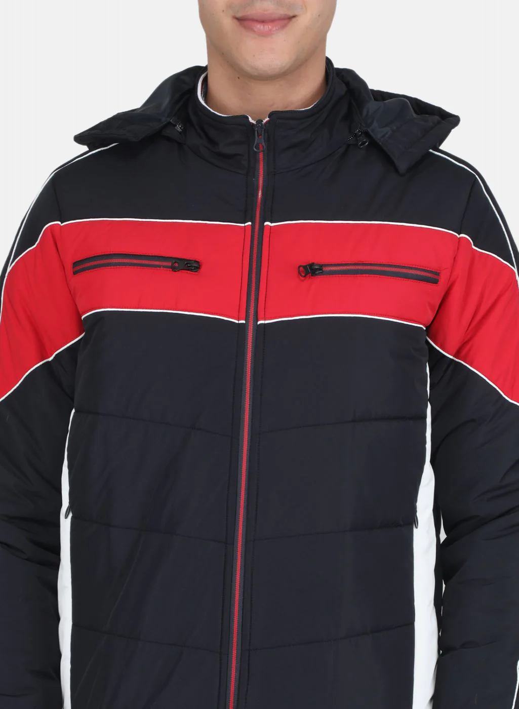 Men NAvy Blue Solid Jacket - Image 5