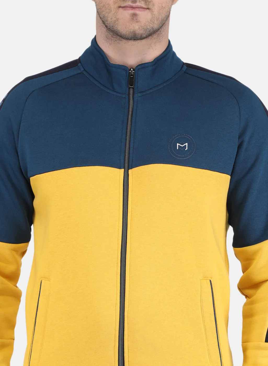 Men NAvy Blue Solid Tracksuit - Image 5