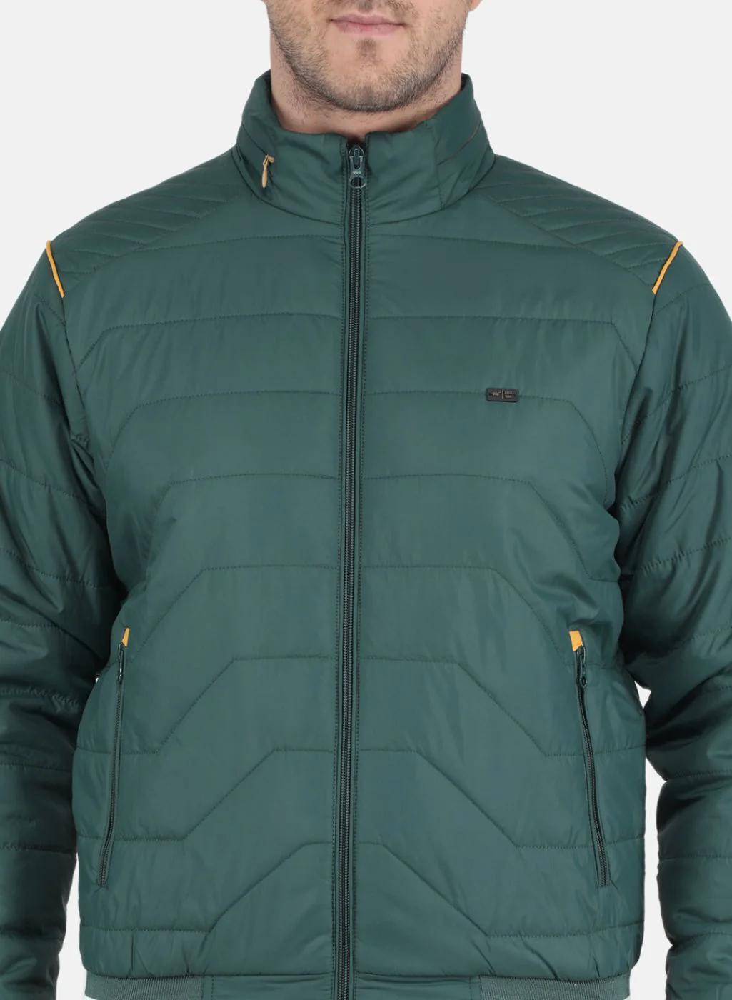 Men Olive Solid Jacket - Image 5